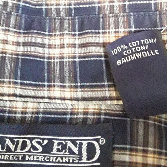 Lands' End Men's Plaid Dress Shirt - Size 16-33 - Picture 6 of 7